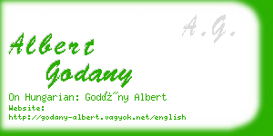 albert godany business card